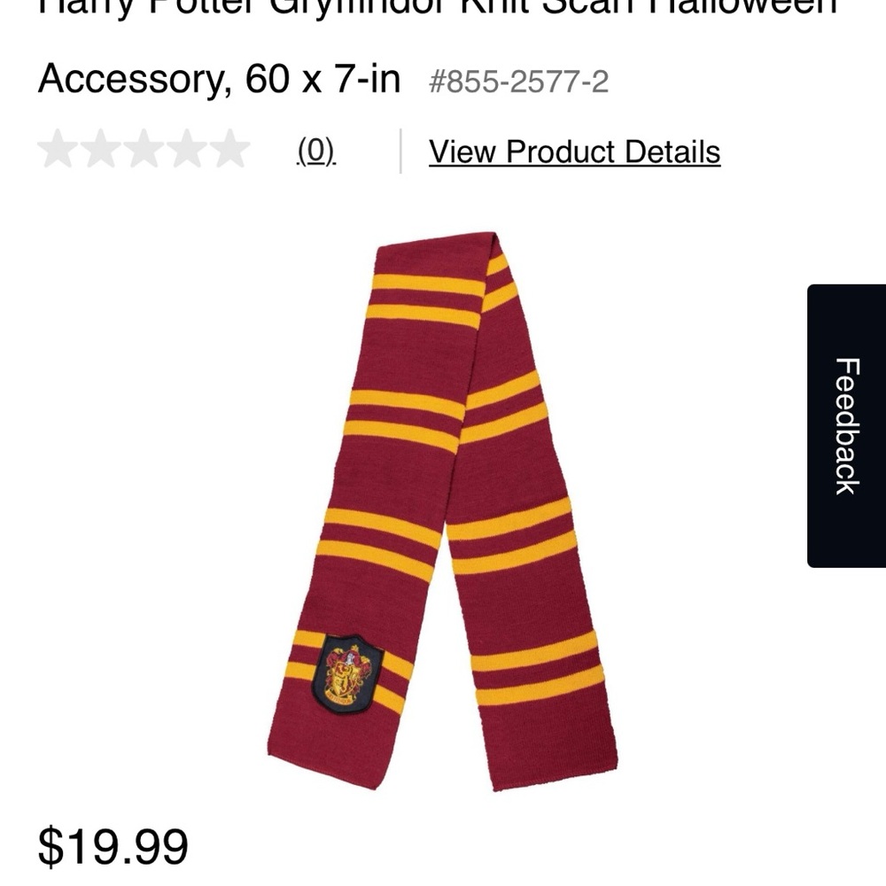 Harry Potter Gryffindor Knit Scarf